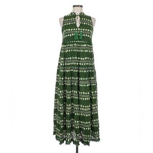 RubyYaya Green Polka Dot Maxi-Dress